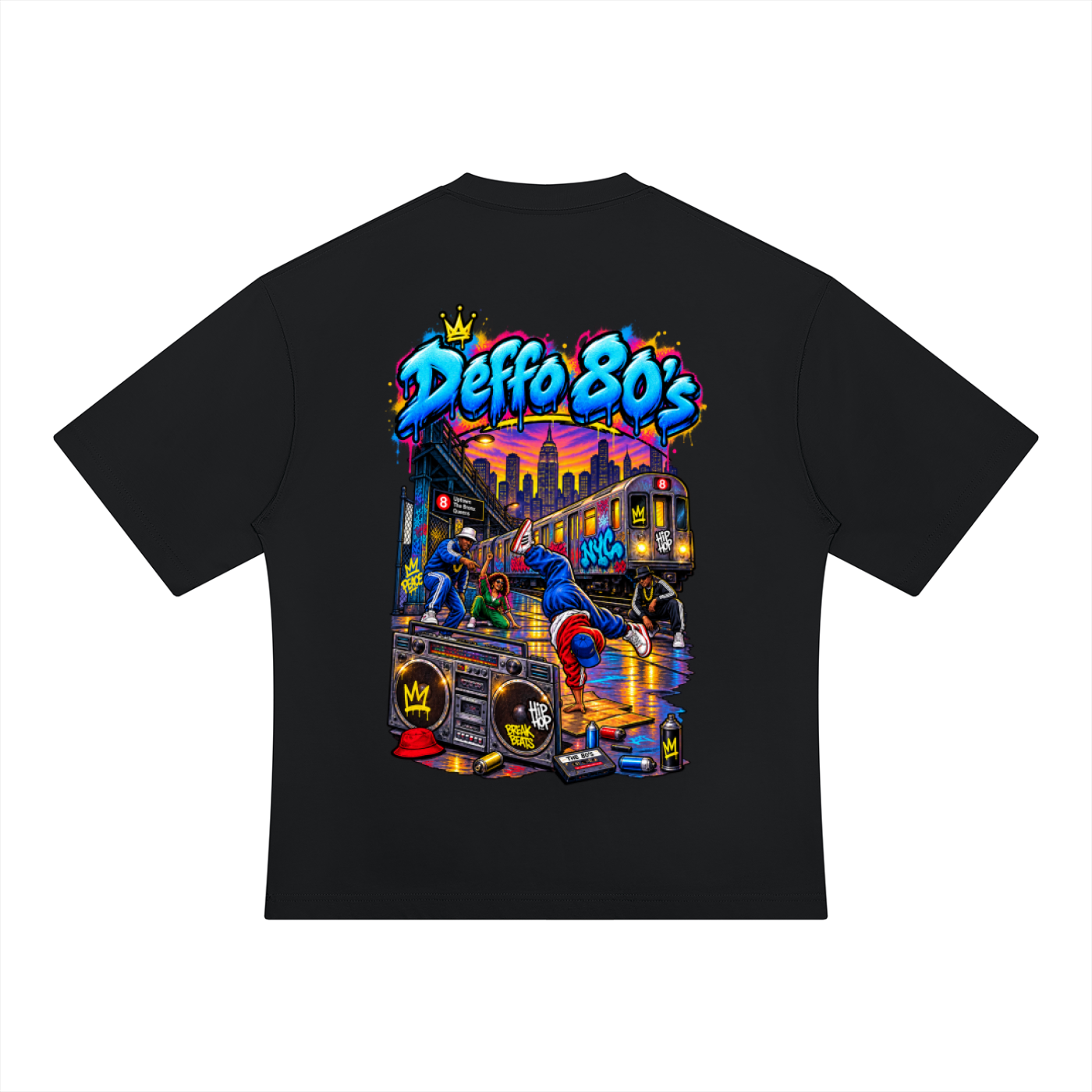 Deffo 80's Graffiti Oversized T-Shirt