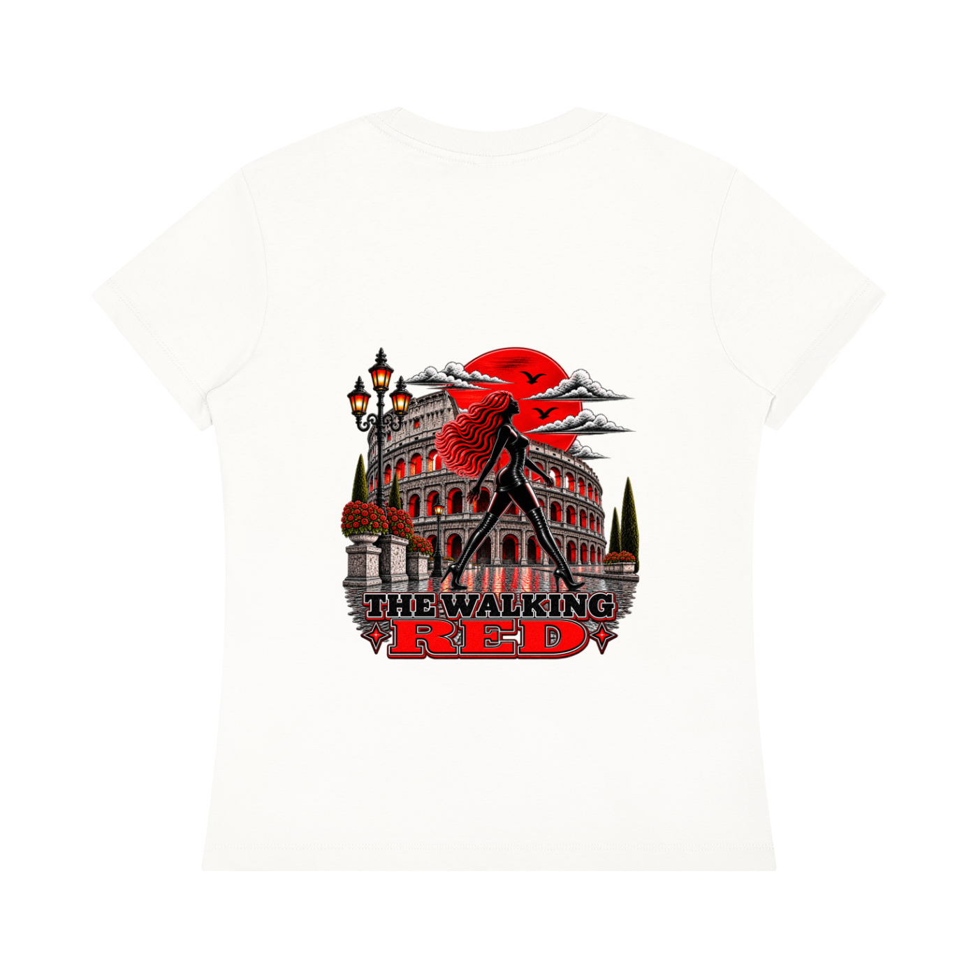 The Walking Red Colosseum Women's Crewneck T-Shirt