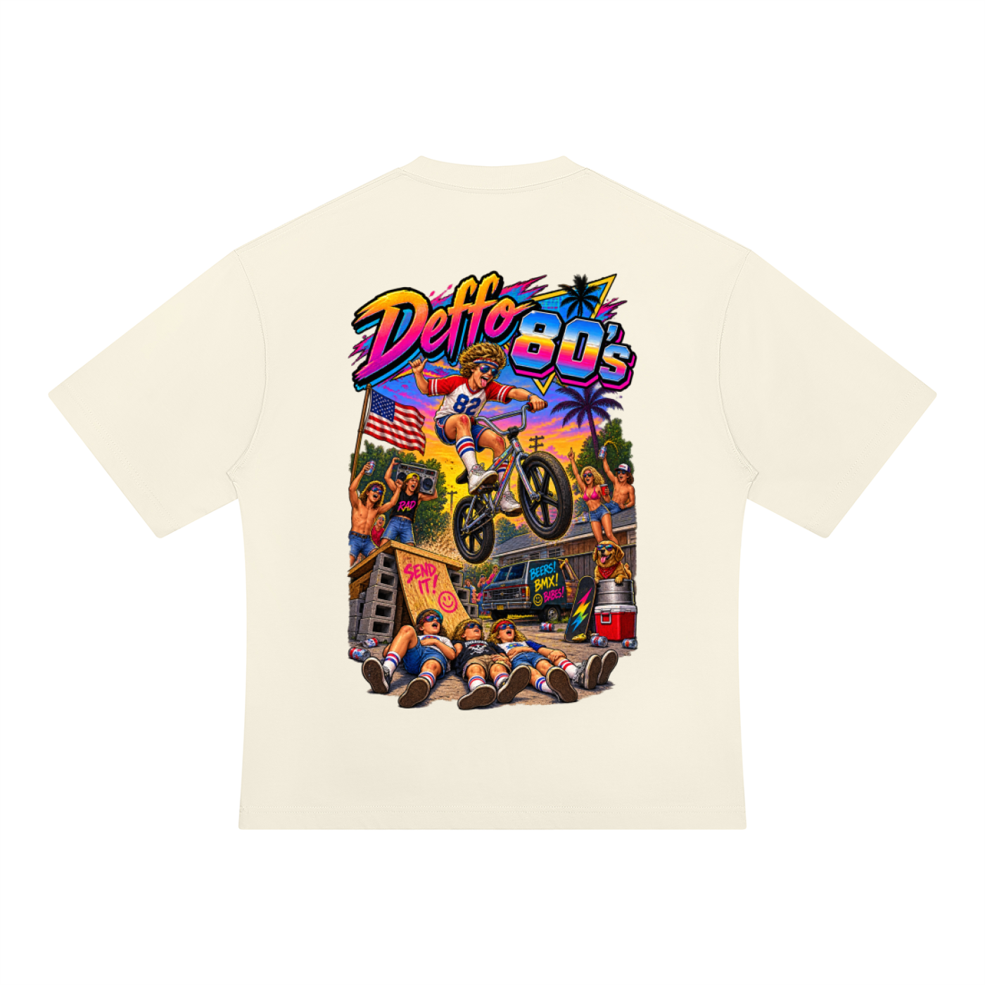 Deffo 80's BMX Risk Oversized T-Shirt