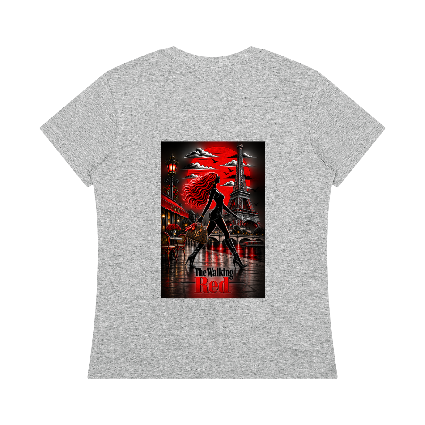 The Walking Red Paris Women's Crewneck T-Shirt