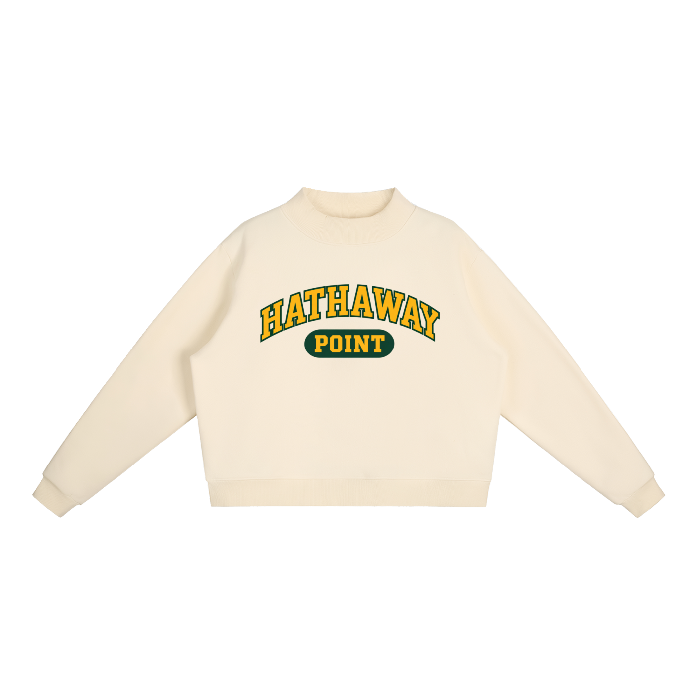 Essential Fleece Mock-Neck Crew Sweatshirt
