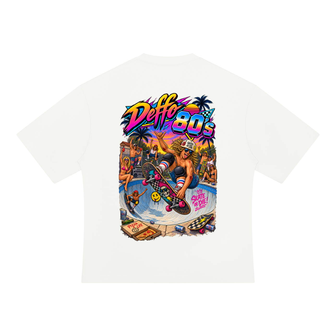 Deffo 80's Skate Or Die Oversized T-Shirt