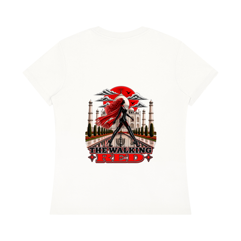The Walking Red Taj Mahal Women's Crewneck T-Shirt