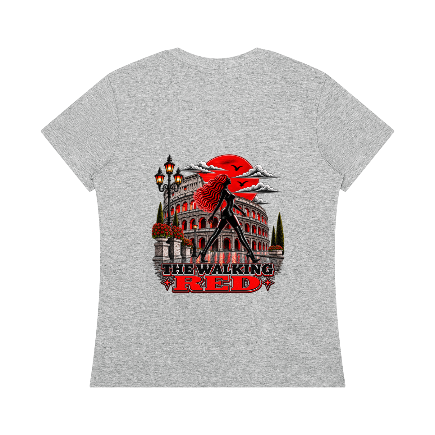 The Walking Red Colosseum Women's Crewneck T-Shirt