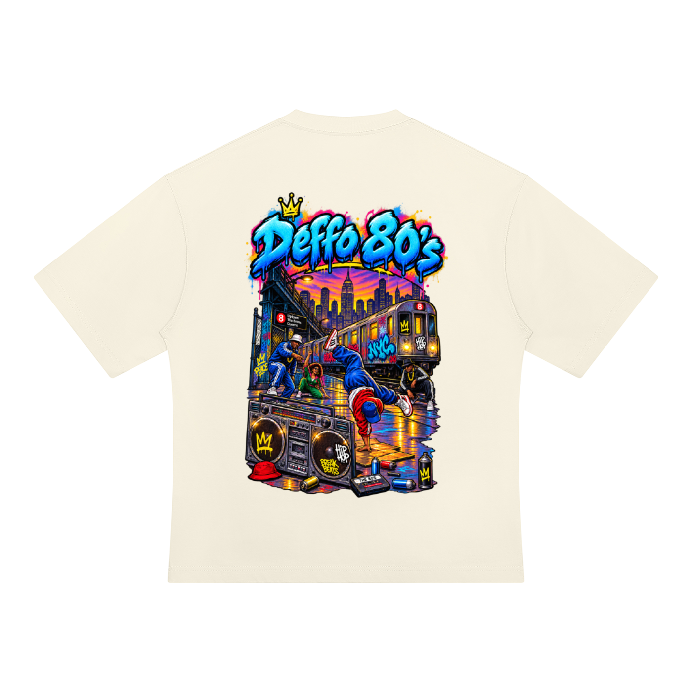 Deffo 80's Graffiti Oversized T-Shirt