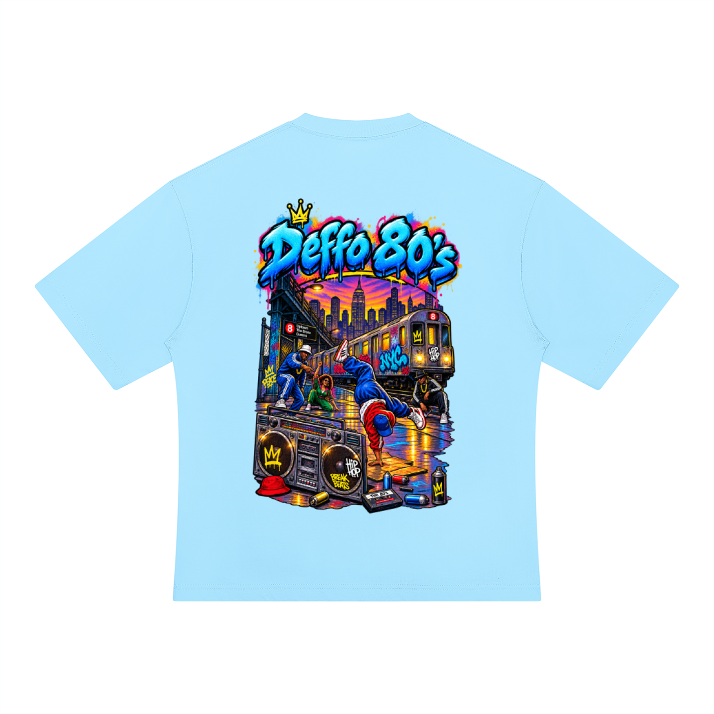 Deffo 80's Graffiti Oversized T-Shirt