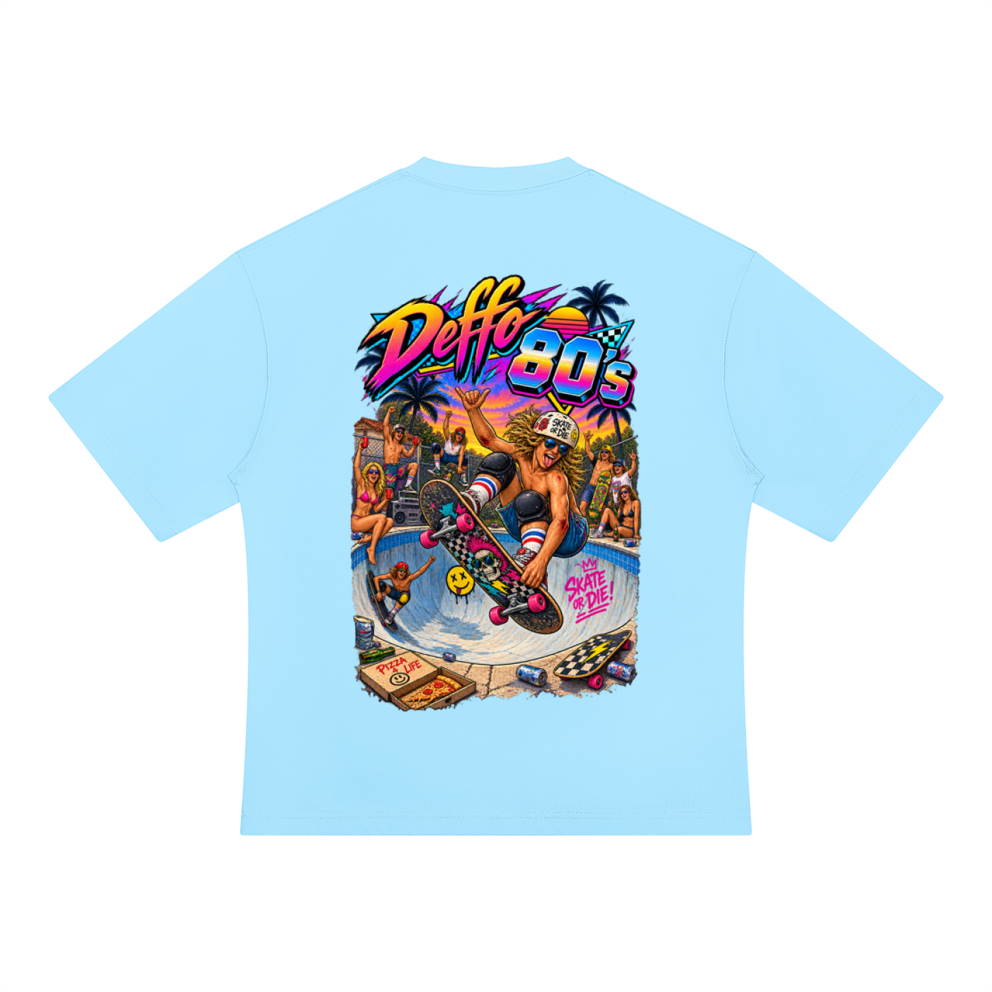 Deffo 80's Skate Or Die Oversized T-Shirt