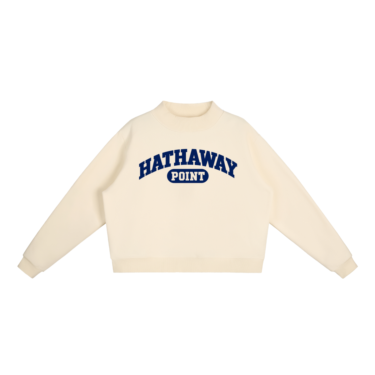 Women's Hathaway Point Mock-Neck Sweatshirt Navy Blue
