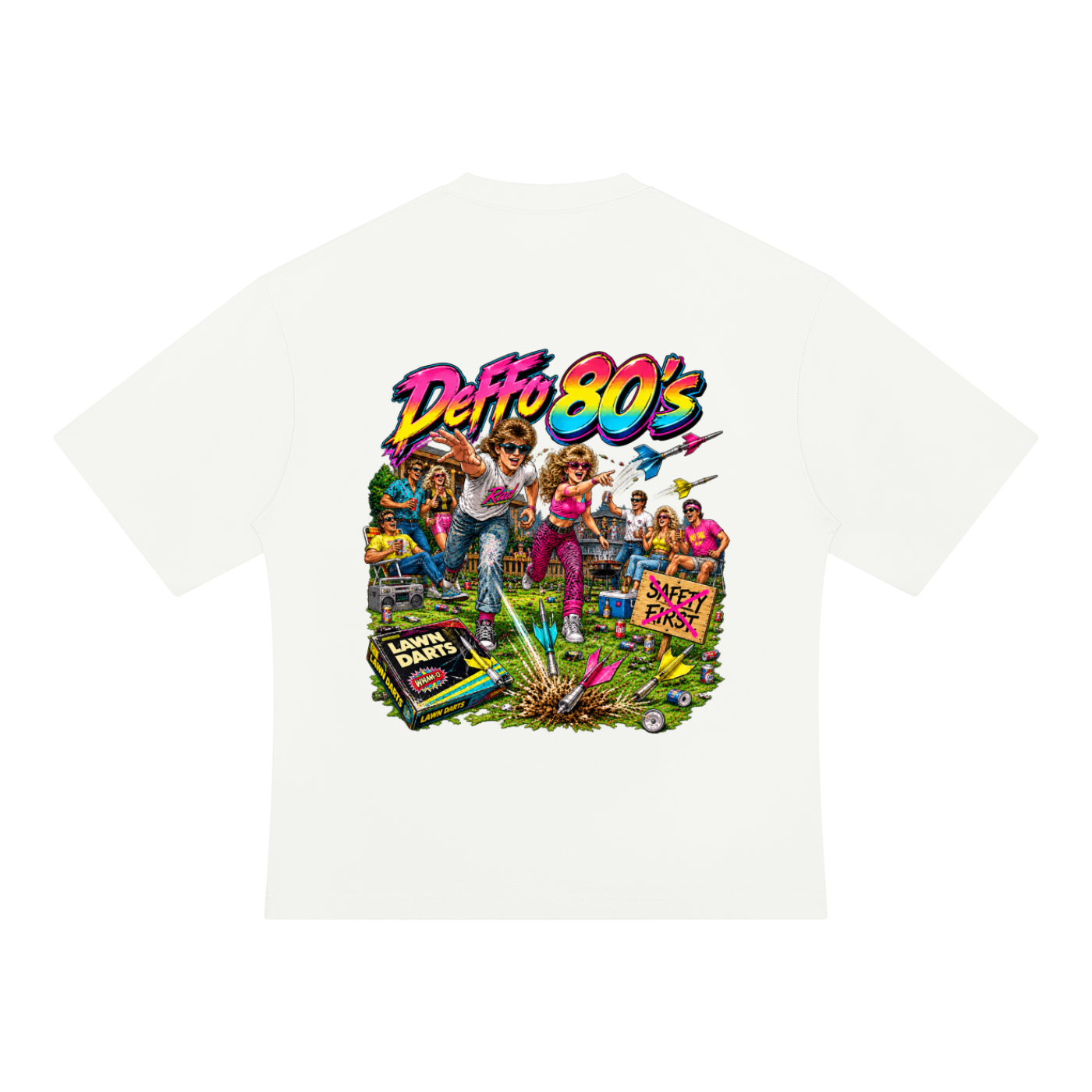 Deffo 80's Lawn Darts Oversized T-Shirt