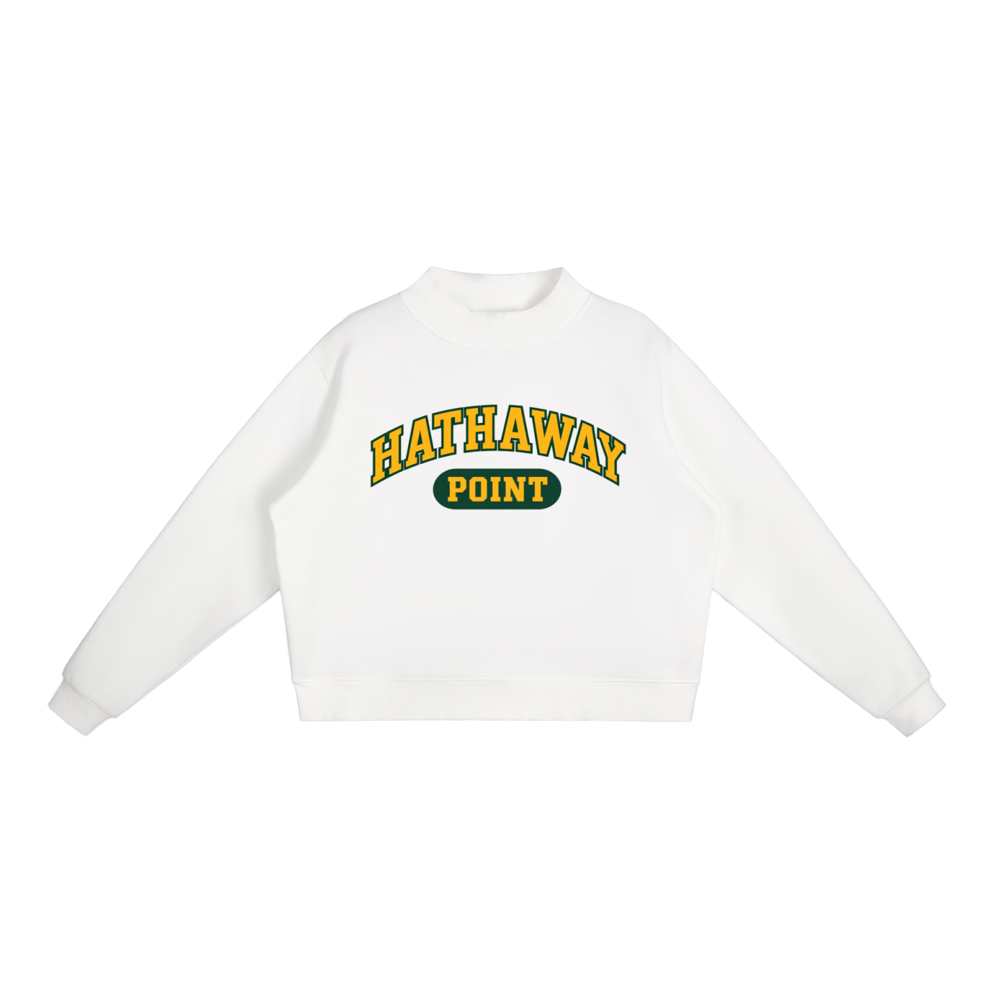 Essential Fleece Mock-Neck Crew Sweatshirt