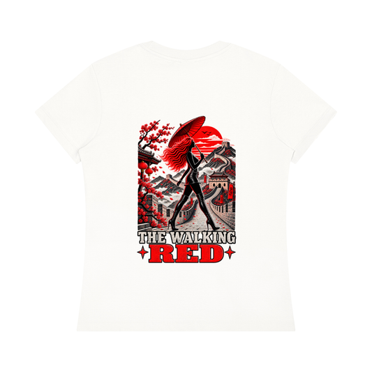 The Walking Red Great Wall Women's Crewneck T-Shirt