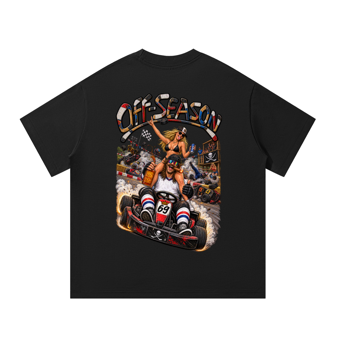 Off-Season Hockey Racing Oversized T-Shirt