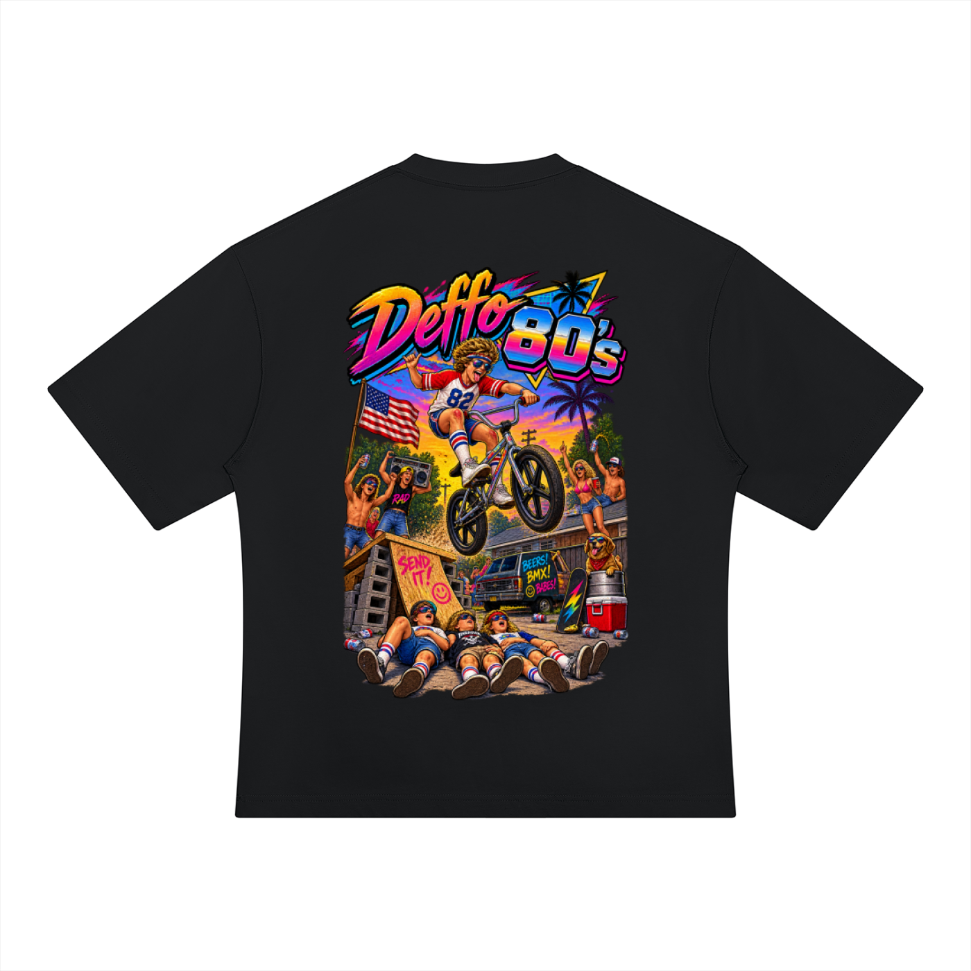 Deffo 80's BMX Risk Oversized T-Shirt