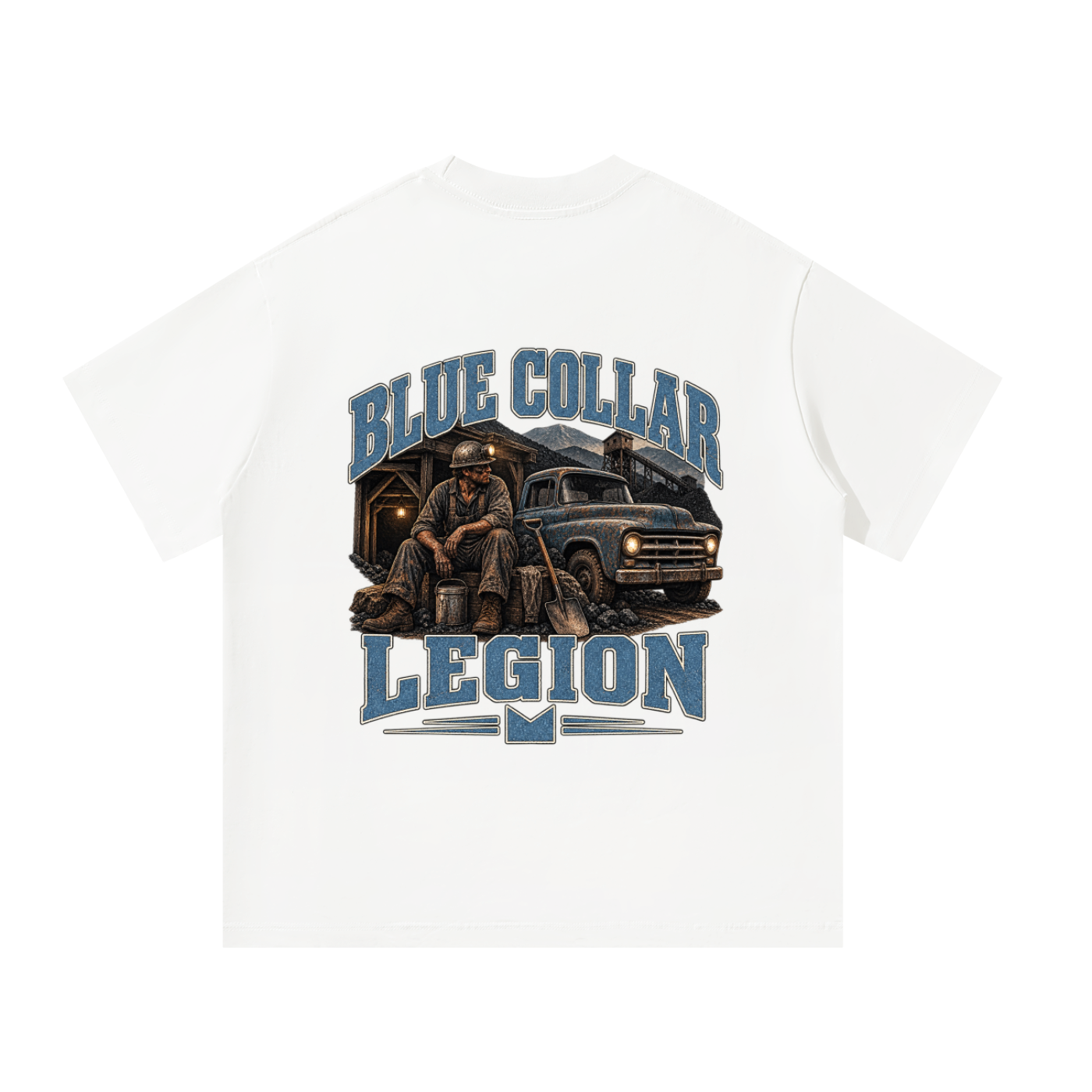 Blue Collar Legion Coal Miner Oversized T-Shirt