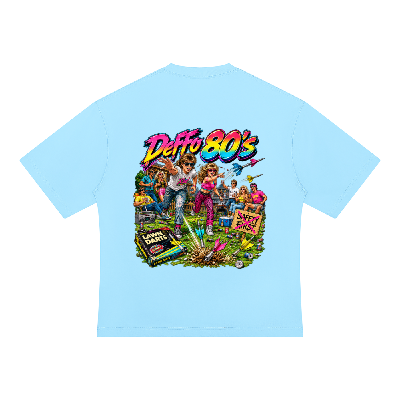 Deffo 80's Lawn Darts Oversized T-Shirt