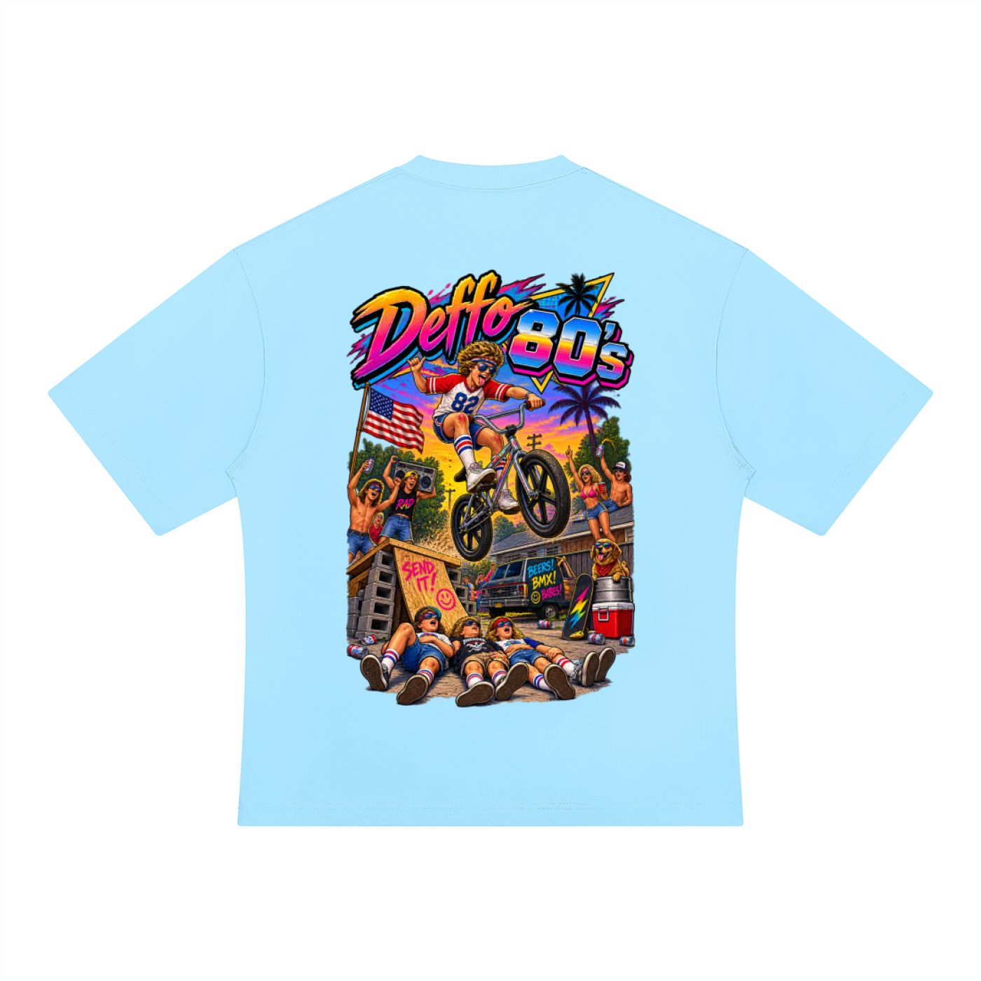 Deffo 80's BMX Risk Oversized T-Shirt