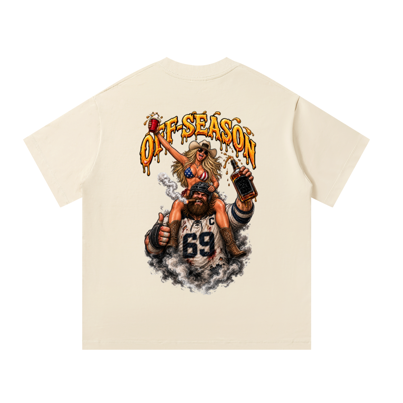 Off-Season Hockey Party Buds Oversized T-Shirt