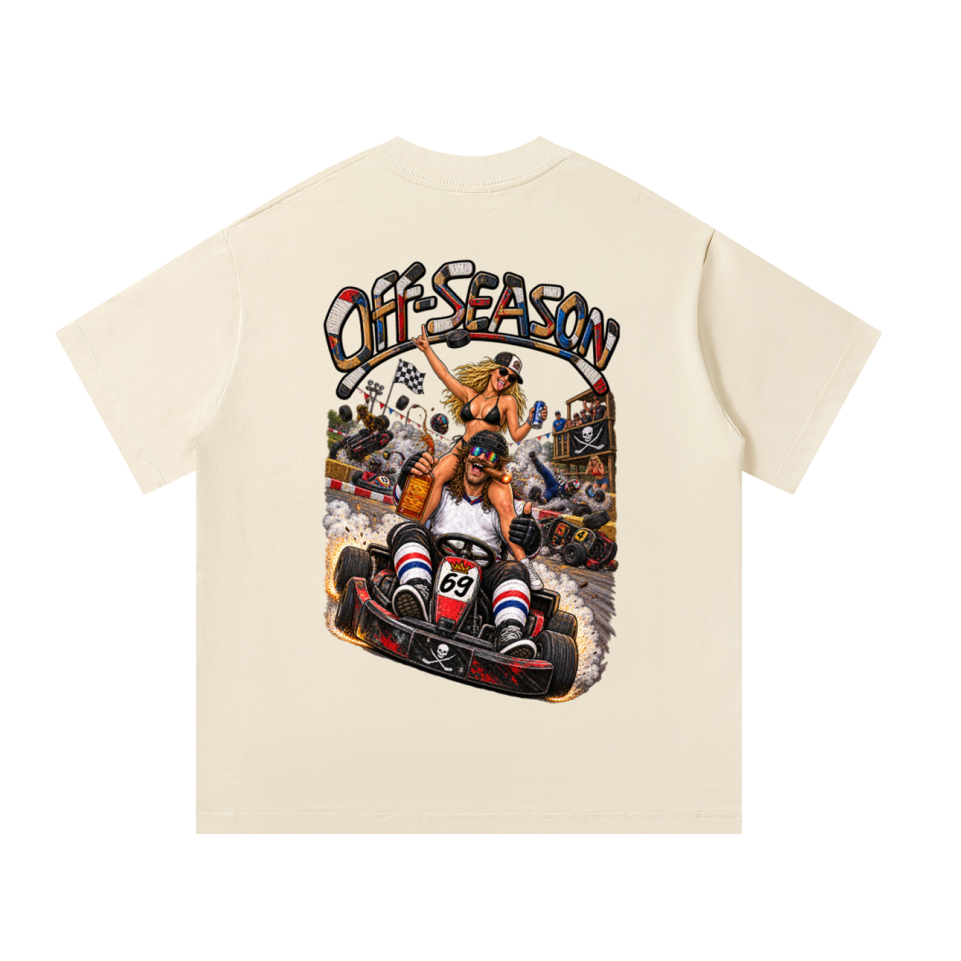 Off-Season Hockey Racing Oversized T-Shirt