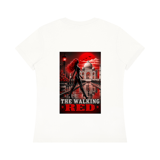 The Walking Red Taj Mahal Women's Crewneck T-Shirt