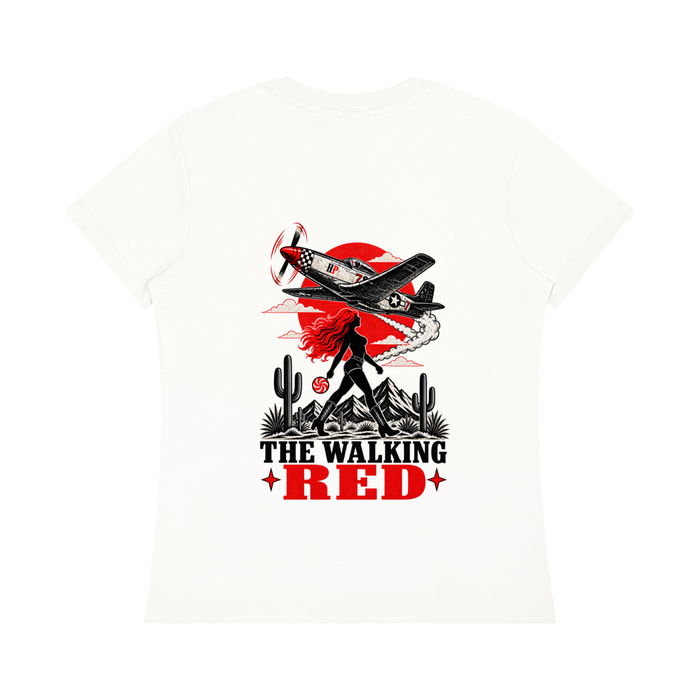 The Walking Red Fighter Jet Women's Crewneck T-Shirt