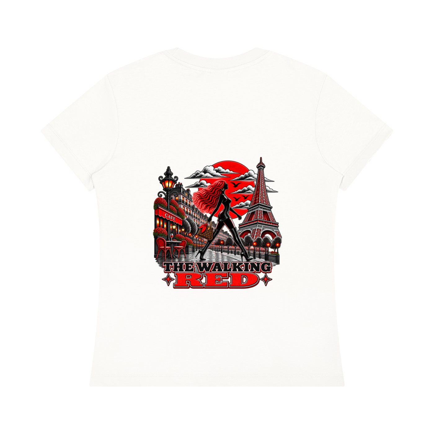 The Walking Red Paris Women's Crewneck T-Shirt
