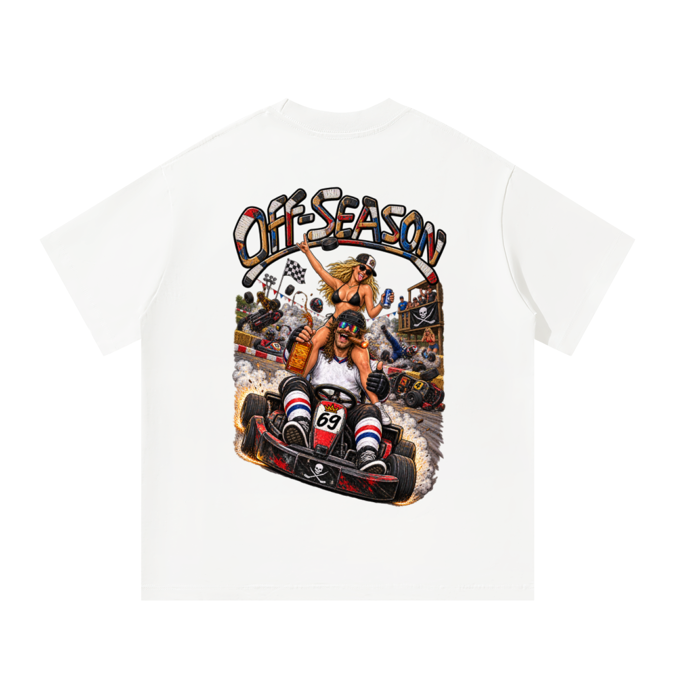 Off-Season Hockey Racing Oversized T-Shirt