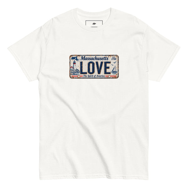 Love Massachusetts License Plate T-Shirt