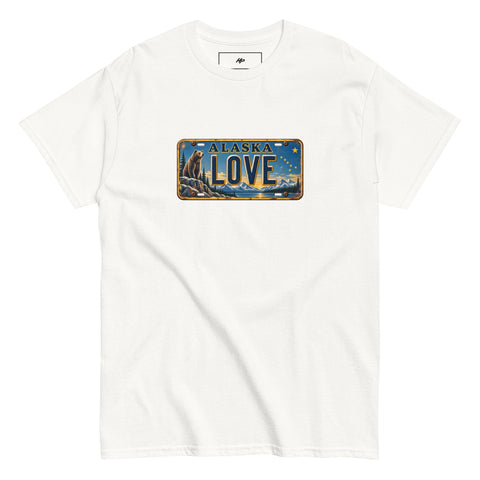 Love Alaska License Plate T-Shirt