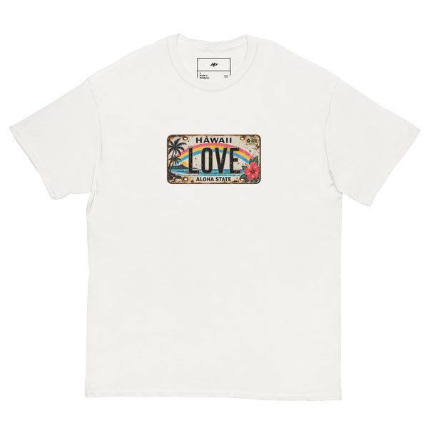 Love Hawaii License Plate T-Shirt
